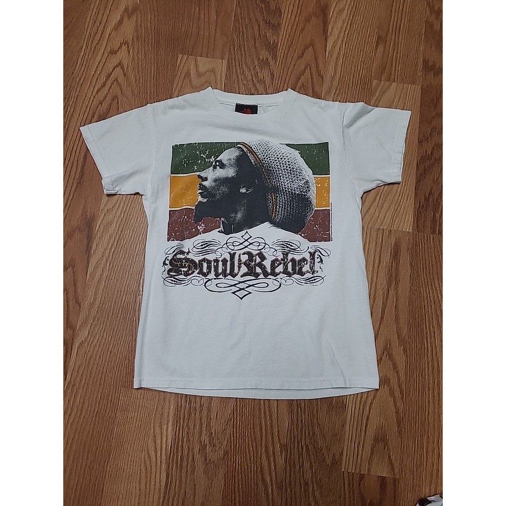 Y2K Bob Marley Tshirt‎ Soul Rebel Reggae Tshirt Men's Tee Size Small 2007